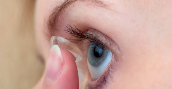 Putting Contact Lens In Eye